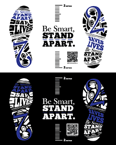 Be Smart, Stand Apart Carpet Decals - English (10/Pack) - Give a Pack